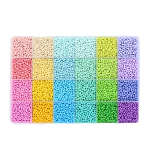 Caja de cuentas de vidrio de 24 colores con tijeras, cordón y cierres para suministros de fabricación de joyería DIY - Product Image 5