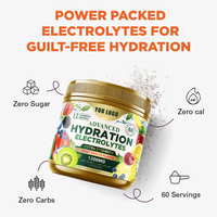 Complément Alimentaire Naturel en Poudre de Protéines Keto pour Adultes, Mélange d'Électrolytes d'Hydratation pour Nutrition Sportive, Marques Privées, 20-29g de Protéines, 200g