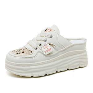 Sandales d'été respirantes 2026 à semelle épaisse évidée, grande taille, rehaussant la taille intérieure, chaussures décontractées et tendance pour le printemps - Product Image 6