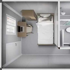 บ้านสำเร็จรูปแบบโมดูลาร์ที่สร้างขึ้นอย่างรวดเร็วทันสมัย พร้อมห้องน้ำและห้องนอน ใช้พลังงานแสงอาทิตย์ เหมาะสำหรับร้านค้า รับประกัน 5 ปี - Product Image 3