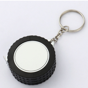 Bán sỉ trống thăng hoa lốp phong cách kim loại Cai Trị Keychain 1 Meter xách tay <span class=keywords><strong>mini</strong></span> Băng biện pháp trong vật liệu nhôm - Product Image 4
