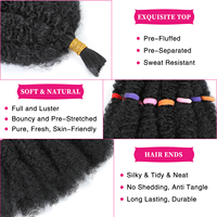 Extensions de cheveux synthétiques 12 pouces Afro Kinky Twist Marley Braid, ignifuges, pré-étirées, pour tressage au crochet, sans nœuds, pour femmes
