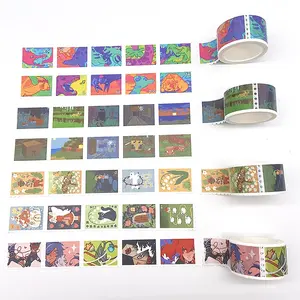 Wholesale custom printed journaling scrapbooking stamp washi tape for logo