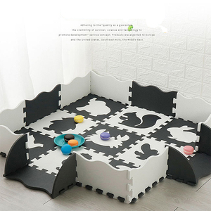 Casse-tête en <span class=keywords><strong>mousse</strong></span> EVA en forme d'animal pour bébé <span class=keywords><strong>Tapis</strong></span> de sol intérieur avec clôture Jouet éducatif pour ramper <span class=keywords><strong>Tapis</strong></span> de jeu activité pique-nique - Product Image 2