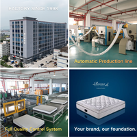 Surmatelas individuel à ressorts ensachés en fibres, 180x200 200x200, emballé sous vide, pour un sommeil confortable et un soutien optimal