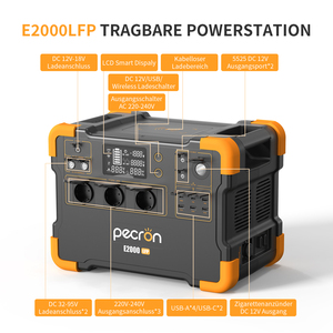 เครื่องกำเนิดไฟฟ้าพลังงานแสงอาทิตย์แบบพกพา E2000LFP 2KW 8KWH 3072wh สถานีพลังงานขนาดใหญ่สำหรับจัดเก็บพลังงานภายในบ้าน E2000LFP E2000LFP Pecron Power Station E200 - Product Image 3