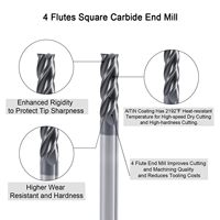 Jeu de fraises en carbure de tungstène 1/8'' à micro-grains pour routeurs CNC, pour aciers alliés/acier trempé/aluminium/cuivre OEM