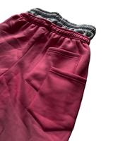 Celana Sweatpants Oversize Bordir Patch Berkualitas Tinggi dengan Double Waistband 100% Katun Unisex Custom Letter Patch Streetwear