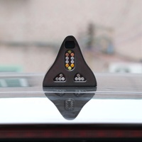 Nouvelle antenne magnétique solaire D10B pour voiture, aileron de requin, lumière d'avertissement LED clignotante pour toit, accessoires de véhicule télécommandés
