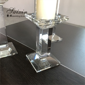 Hot Set <strong>Tall</strong> Crystal Hurricane Candle Holder for Wedding Table Elegant Table Centerpieces in Crystal <strong>Lantern</strong> &amp; Jar Styles - Product Image 6