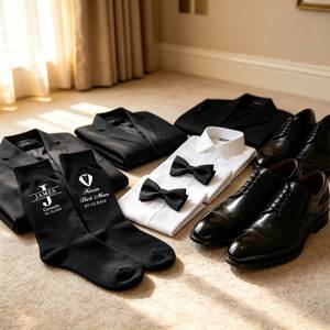 Calcetines para el Novio y los Padrinos de Boda, Calcetines Personalizados con Nombre y Rol, Divertido Regalo para la Fiesta de Bodas, Regalo para el Padrino - Product Image 5