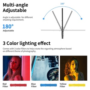 عرض رائع ، مع حامل ثلاثي أرضي وحامل مكتبي ، مصباح دائرة Led مع ، من من من من من من - Product Image 2