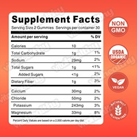 Vitahealthy OEM/ODM Electro Supplément Vegan Electro Gummy pour la musculation Hydratation rapide Électrolyte Gummy Saveur naturelle
