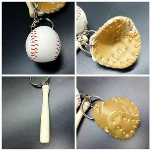 Mini Colorful Baseball Pendant & <b>Leather</b> <b>Keychain</b> Sports Event Souvenir for Gift & Key Holder Made of Metal & Alloy - Product Image 6