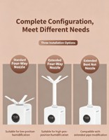 Humidificateur à ultrasons industriel de 15 L sur pied avec fonction de minuterie, faible niveau sonore (moins de 36 dB) pour usage domestique et commercial