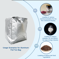 Doublure en aluminium en forme de bouteille pour le stockage en vrac de liquides et de pâtes