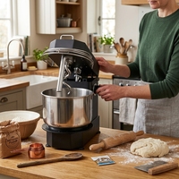 Mélangeur à spirale commercial 5L 7L 10L 15L pour pâte à pain, machine de boulangerie pour usage en cuisine