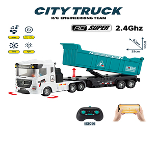MILI Véhicule <span class=keywords><strong>de</strong></span> transport télécommandé <span class=keywords><strong>sans</strong></span> <span class=keywords><strong>fil</strong></span> 2,4 GHz à 6 canaux et contrôlé par application, série <span class=keywords><strong>de</strong></span> jouets lumineux et musicaux avec chargeur pour enfants - Product Image 3