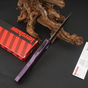 Couteau de camping For 9000 Clip Point avec lame en acier inoxydable D2, manche en aluminium aérospatial, longueur totale 21,8 cm, manche violet - Product Image 3