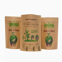 Sacs alimentaires octogonaux en papier kraft avec logo personnalisé, sacs à fond plat, pour fruits secs, céréales, thé, emballage résistant à l'huile