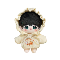 Peluche personnalisée de 20 cm, super douce, motif dessin animé, personnage mignon, idole K-pop coréenne, faible MOQ, en coton PP brodé