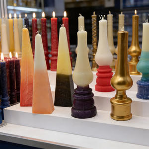 Nến Havdalah hình kim tự tháp thủ công, trang trí, tự đứng, nhiều tim, nhiều màu, không chảy, bán buôn, dùng cho nghi lễ Do Thái - Product Image 3