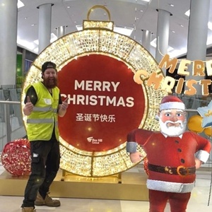 Anillo de Luces LED <span class=keywords><strong>Comercial</strong></span> IP65 con Motivo Navideño, Bola de Luz 3D, Anillo de Luces para Paisajes Exteriores, Centros Comerciales, Decoración Navideña - Product Image 2