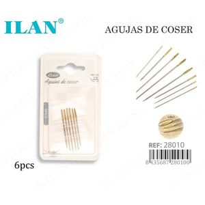 Aghi da cucito Ilan con occhiello dorato, 6 pezzi, per cucito a mano - Product Image 1