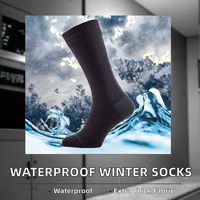 Chaussettes d'hiver épaisses en tricot 100 % imperméables avec antidérapant et respirantes, écologiques pour usage extérieur sur le bord et le corps du pied