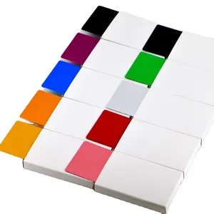 صندوق من 50 بطاقة معادن فارغة لوضع العلامات التجارية وبطاقة الهوية وبطاقات الاسم من سبائك الألومنيوم