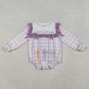 Ropa de Bebé Niña para Pascua, Estilo Boutique, con Estampado de Jesús Me Ama, Manga Larga - Product Image 6