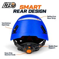Casque de sécurité anti-choc HBC ANSI Z89.1 TYPE 1 CLASSE C EN397 ABS 20KV avec mousse EPS pour travaux en hauteur, construction et électriciens