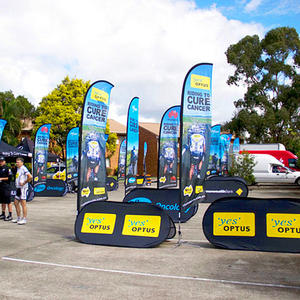 Bendera bulu poliester cetak kustom untuk toko tukang cukur & bendera promosi cetak layar taman & spanduk - Product Image 6