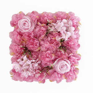 Haute qualité le plus populaire 3D 5D retrousser tissu soie artificielle Rose fleur mur décoration de mariage fleur mur toile de fond - Product Image 3