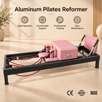 Pilihan Warna Pelapis dan Logo Kustom, Reformer Aluminium Gro1 dengan Pilihan Ketinggian, Peralatan Pilates, Infinity Footbar