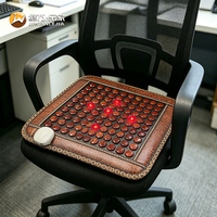 Coussin chauffant électrique Jiwan Lejia en pierre de jade à photons LED, tapis de massage thermique pour salle Zen