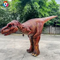 Costume de dinosaure animatronique réaliste avec jambes cachées pour la marche en extérieur, idéal pour Halloween et les parcs d'attractions jurassiques