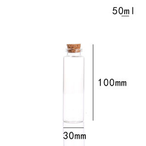 Tube de verrerie de cuisine transparent avec bouchon ou liège pour épices - Product Image 5