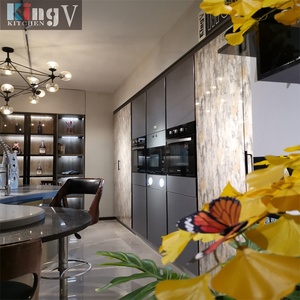 KINGV Mobili da Cucina Laccati di Lusso con <span class=keywords><strong>Isola</strong></span> Curva, Design 3D Gratuito, Cucina Modulare Personalizzata - Product Image 4