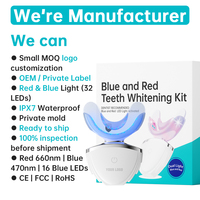 Kit de Blanqueamiento Dental Powsmart IPX7 a Prueba de Agua, Dispositivo de Blanqueamiento con Luz LED Azul, Carga Inalámbrica, Gel PAP Sin Peróxido, Uso Doméstico