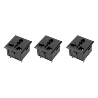 Prise de courant universelle multifonction en gros, 3 prises 13A 250VAC, montage sur panneau, chargeur pour armoire d'équipement, assemblage OEM