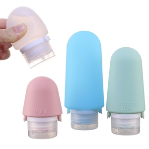 Portable 90/60ml Silicone Squeeze Bottles Leakproof Empty Reusable Small 1oz Travel Size Bottle Silicone Lotion Dispenser Bottle - Product Image 1