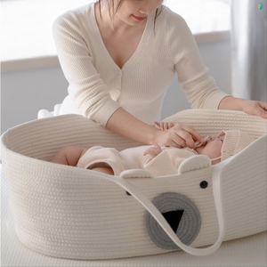 Panier à <span class=keywords><strong>langer</strong></span> pour bébé très vendu, en corde de coton douce, organisateur de <span class=keywords><strong>commode</strong></span>, surmatelas pour bébé, literie pour nouveau-né, 70x40x25cm, écologique - Product Image 1