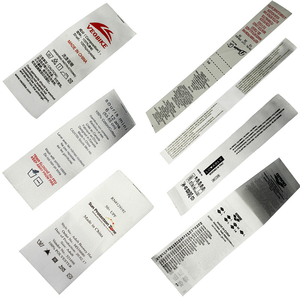 Etiquettes personnalisées sérigraphiées pour vêtements tissu coton et nylon satiné Tpu instructions d'entretien et de lavage pour vêtements soie - Product Image 1