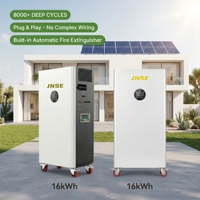 Batterie hybride LiFePO4 16 kWh Plug & Play avec onduleur, zéro gaspillage d'espace, haute qualité, contrôle intelligent par application, installation facile, 8000+