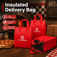 Sac isotherme jetable en non-tissé avec feuille d'aluminium pour la livraison de pizzas et pains – En gros, en stock