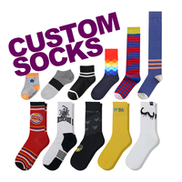 Chaussettes en coton personnalisées avec logo brodé pour hommes – Lot de chaussettes de mode, tube, socquettes, habillées, en stock