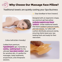 Coussin de massage facial en silicone avec gel rafraîchissant, respirant, avec trou pour lit de soin, en forme de U, pour spa et salon de beauté