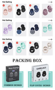 Hot Sales Reusable Foldable Intrinsically Safe Silicone Noise Reduction Noise Cancelling Sleeping Ear <b>Plugs</b> for Sleep - Product Image 5