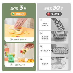 Enjoy Ice Cube Tray Square With Lid For DIY Food Freezing Storage PP TPE AS Material - Product Image 2